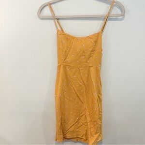 O’Neill Yellow Floral Spaghetti Strap Dress Open Back | Size S